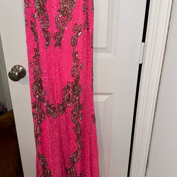 Primavera size 0 pink sequined dress for prom. Perfect condition, worn once. - Picture 10 of 12
